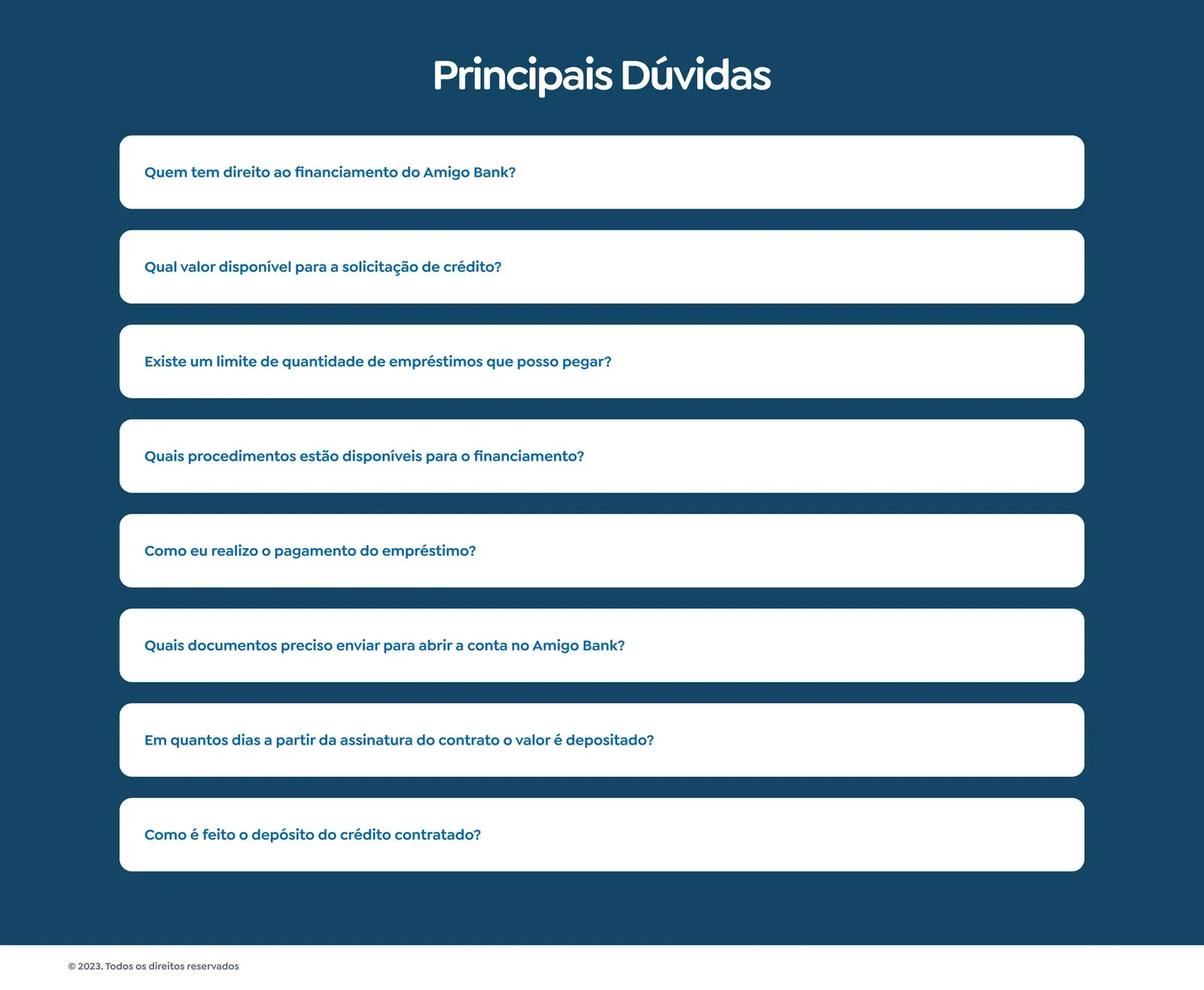 Principais dúvidas