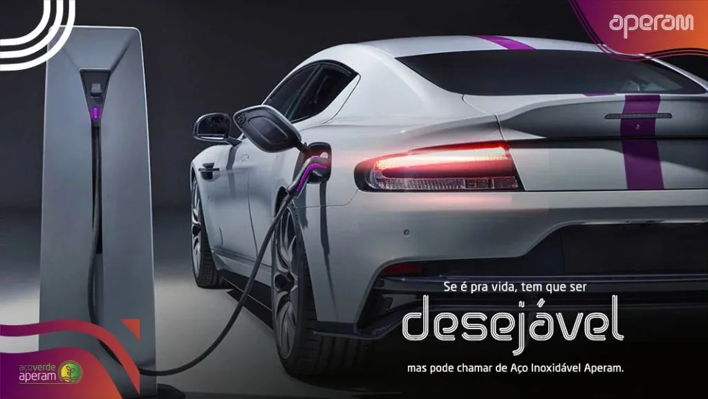Desejável: automóvel de alto padrão, o aço como símbolo de sofisticação.