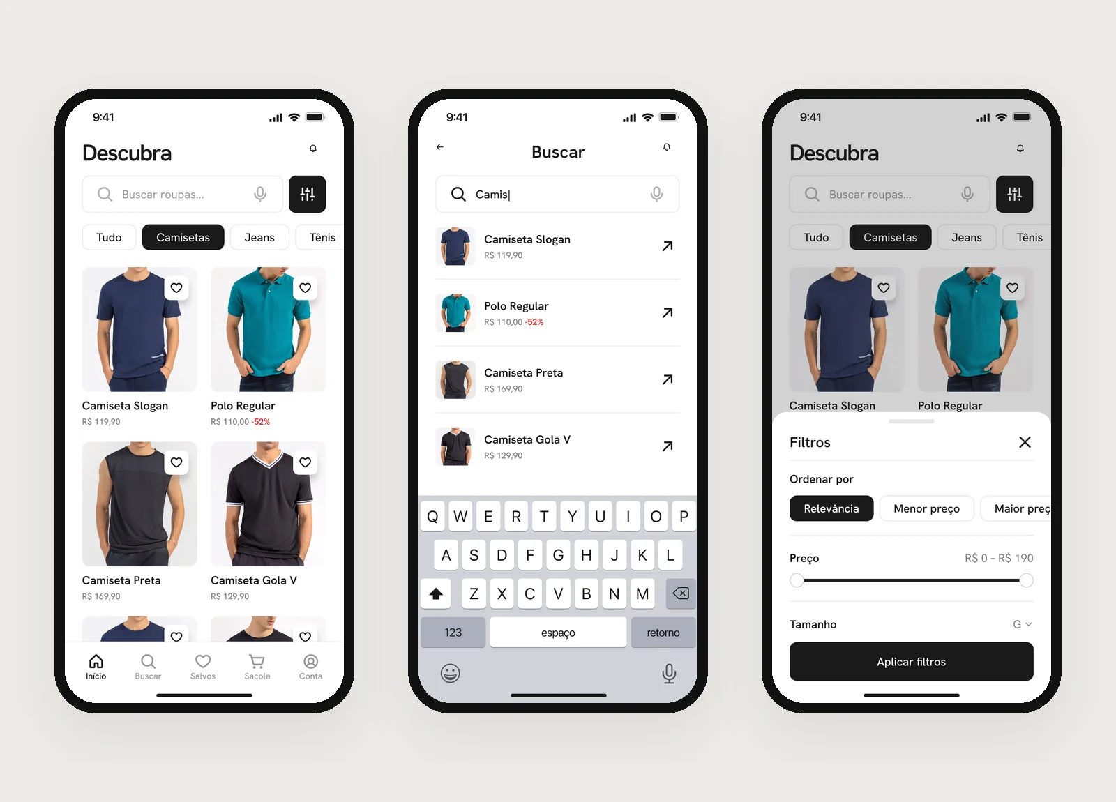 Storefront, search and filters