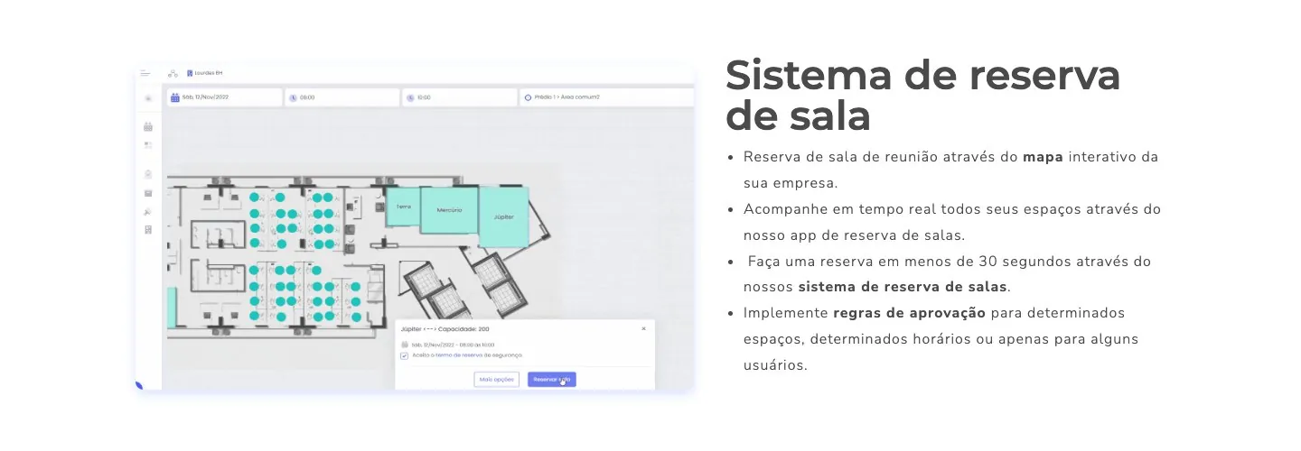 Reserva de sala pelo mapa