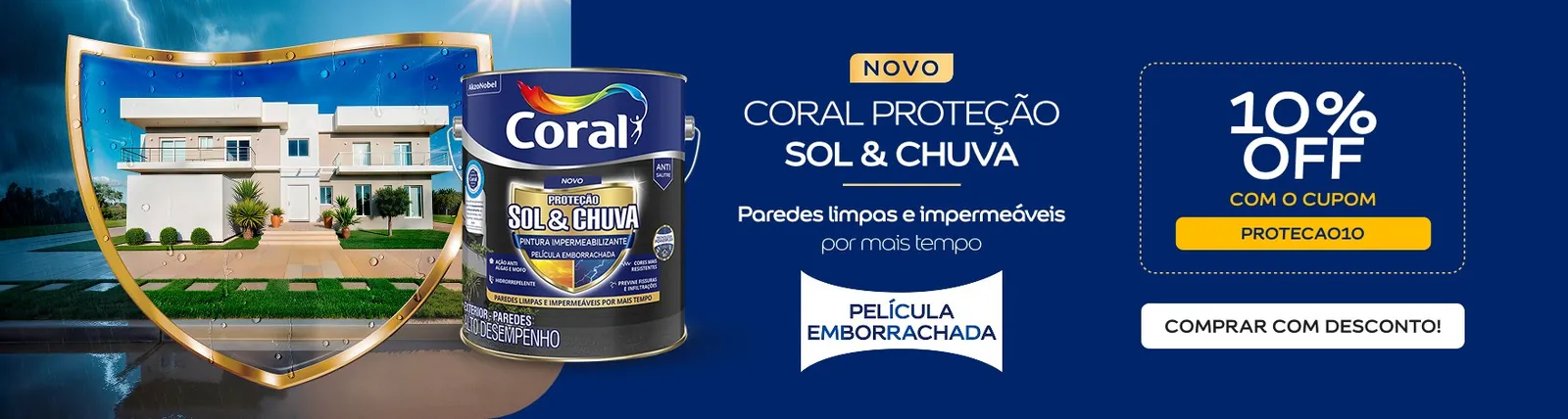 Coral Proteção Sol & Chuva: lançamento com 10% OFF no cupom