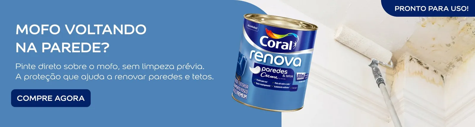 Coral Renova: pinte direto sobre o mofo