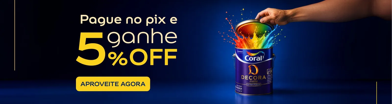 Pague no Pix e ganhe 5% OFF