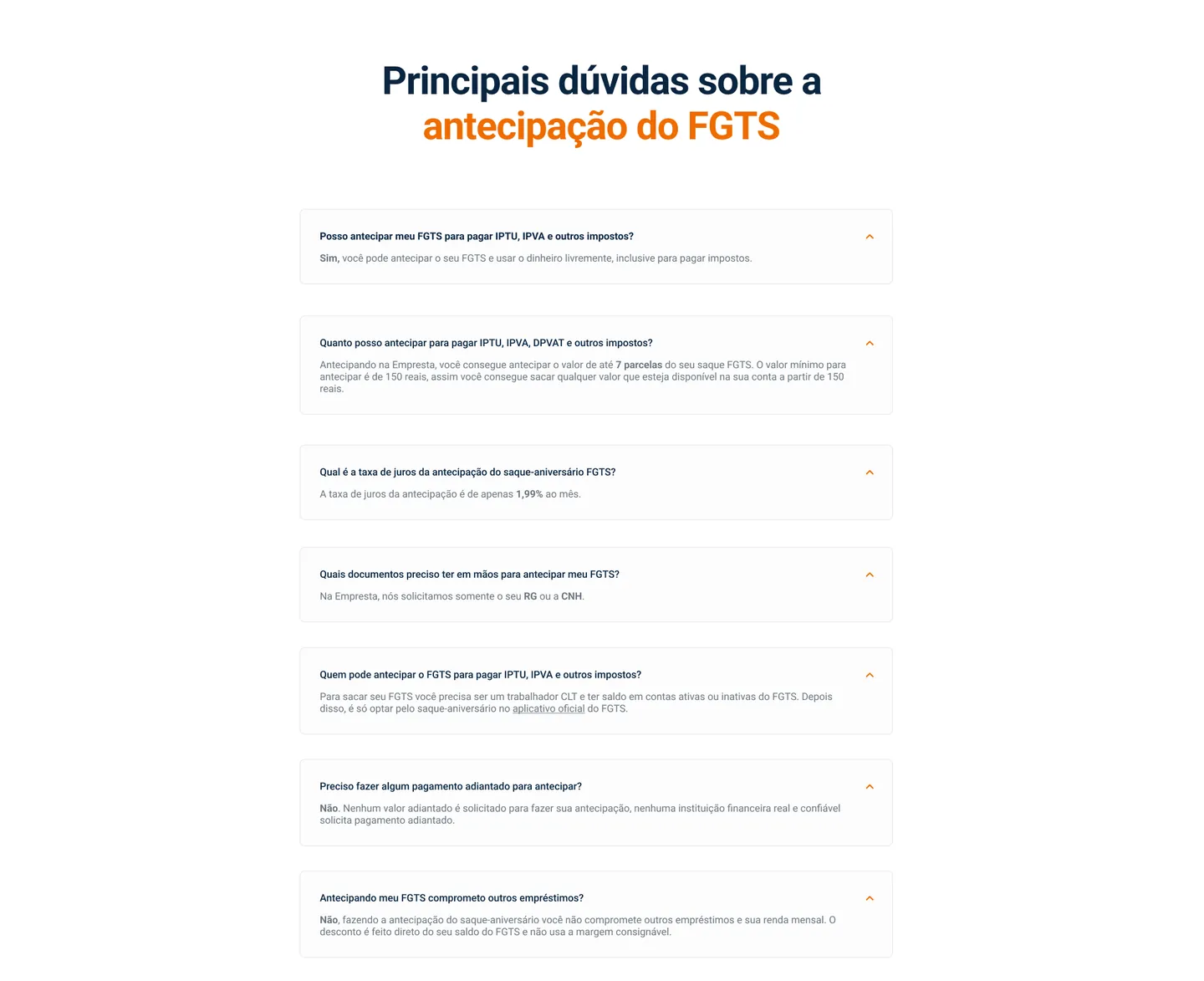 Dúvidas frequentes