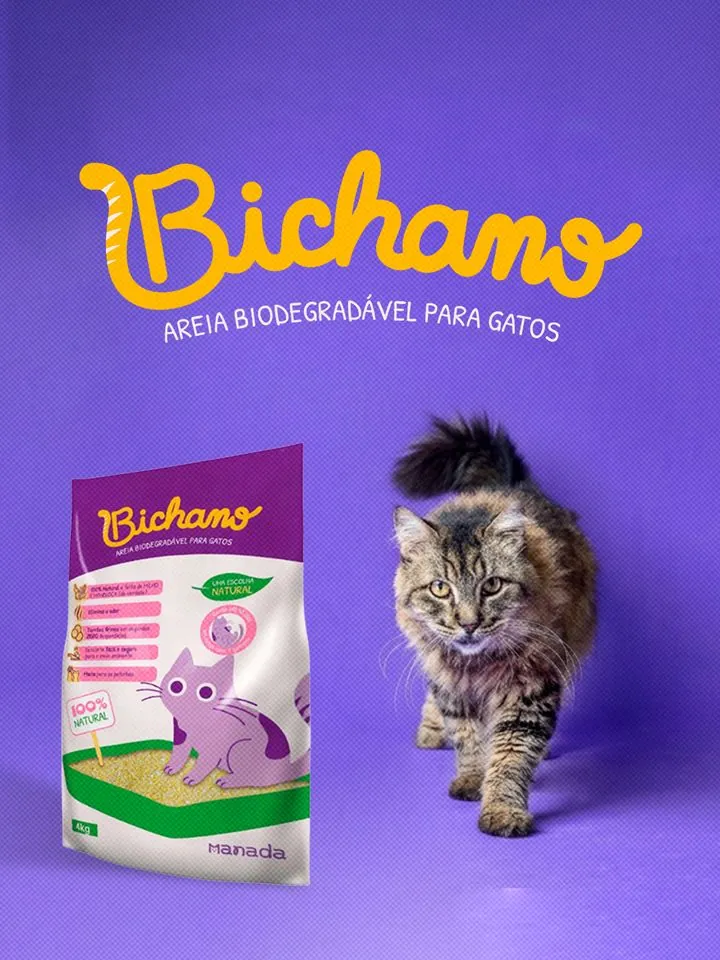 Bichano: areia biodegradável para gatos