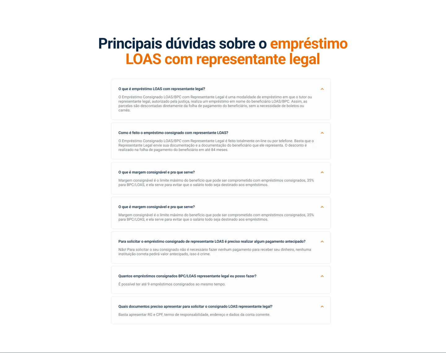 Dúvidas do representante