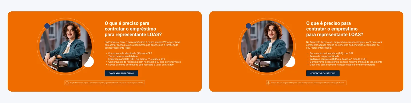 Documentos necessários nas duas versões