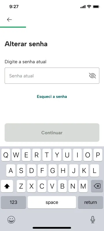Senha atual