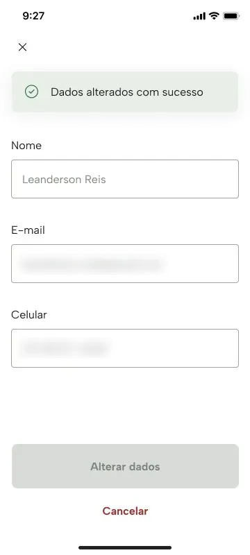 Dados alterados