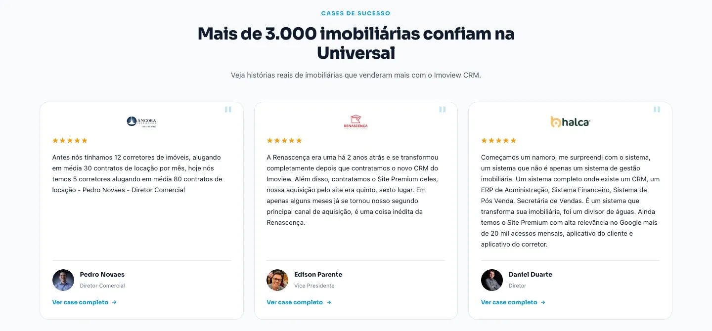 Cases de sucesso