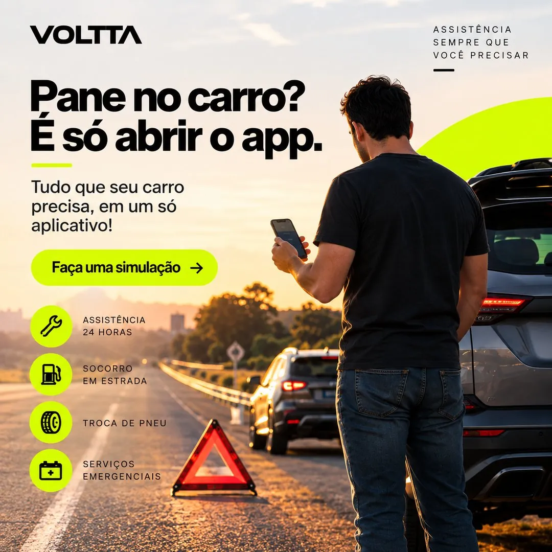 "Pane no carro? É só abrir o app": assistência 24 horas